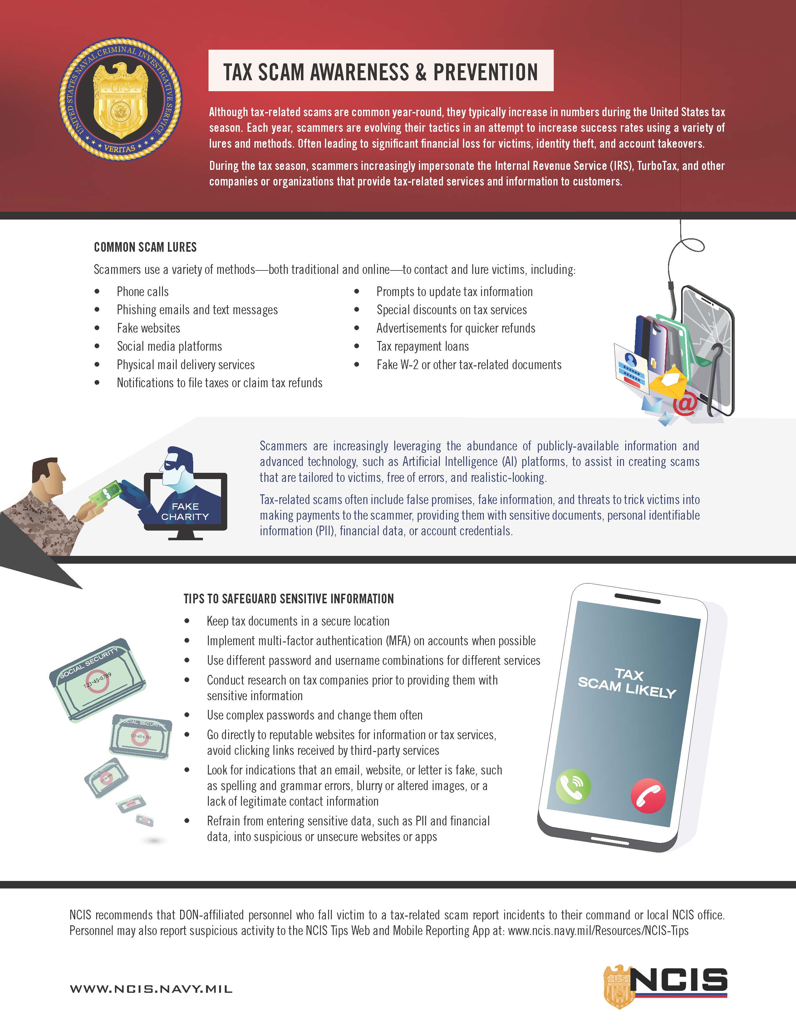 2024 Tax Scams poster